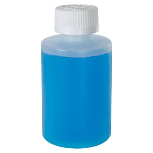Squat Cylindrical HDPE Bottles with CRC Caps
