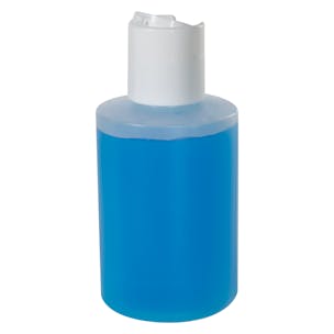 HDPE Squat Cylindrical Bottles with Disc-Top Dispensing Caps