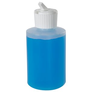 HDPE Squat Cylindrical Bottles with Flip-Top Dispensing Caps