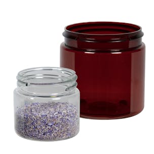PET Straight-Sided Round Jars (100% PCR Material)