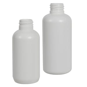 HDPE Boston Round Bottles (50% PCR Material)