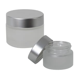 Frosted Glass Beauty Jars