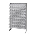 Economy Single-Sided Pick Rack Sloped Shelving Systems with 64 Clear Bins