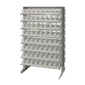Economy Double-Sided Sloped Shelving System with 128 Clear Bins