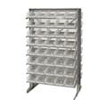 Economy Double-Sided Sloped Shelving System with 80 Clear Bins