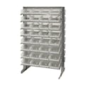 Economy Double-Sided Sloped Shelving System with 64 Clear Bins