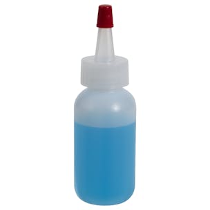 HDPE Boston Round Bottles with Yorker Dispensing Caps