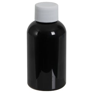 PET Squat Boston Round Bottles with Plain Caps