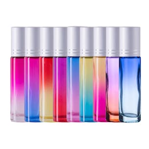 Gradient Colored Glass Roller Bottles
