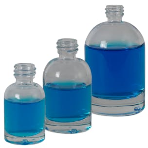 Begonia Dome Round Glass Bottles