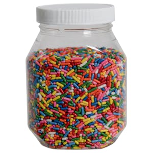 PET Wide Mouth Oval Jar with Plain Caps