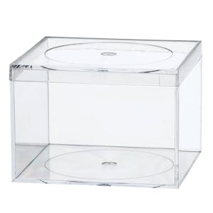 Clear Polystyrene Boxes with Flat Top Lids