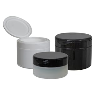 Polypropylene Straight-Sided Double-Walled Jars with Snap-Top Caps
