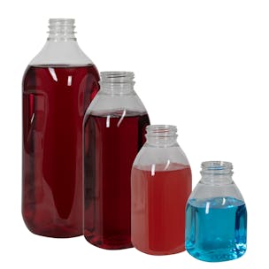 PET Square Milkman Beverage Bottles with DBJ Neck