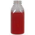 12 oz. Clear PET Square Milkman Beverage Bottle with 38mm DBJ Neck (Cap Sold Separately)