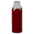 16 oz. Clear PET Square Milkman Beverage Bottle with 38mm DBJ Neck (Cap Sold Separately)