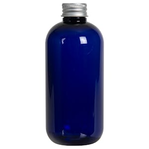 PET Traditional Boston Round Bottles with Aluminum Caps