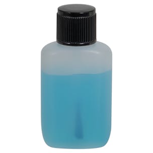 Oval HDPE Bottle with Phenolic Brush Cap