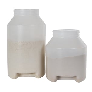 HDPE Round Wide Mouth Jars with Bottom Handle Grips