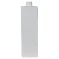 32 oz. White HDPE Square Bottle with 28/410 Neck (Cap Sold Separately)