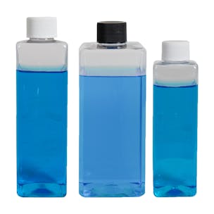 PET Square Bottles with Plain Caps