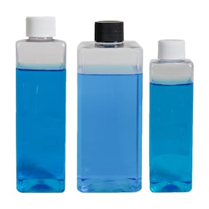 PET Square Bottles with Plain Caps