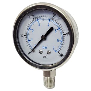 Stainless Steel Industrial Pressure Gauges