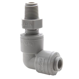 Parker TrueSeal™ Acetal Push-In 90° Male Swivel Elbows