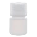 8mL Natural HDPE Narrow Mouth Round Reagent Bottle with 20/415 Natural Polypropylene Cap - Package of 12