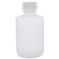 125mL Natural HDPE Narrow Mouth Round Reagent Bottle with 24/415 Natural Polypropylene Cap - Package of 12