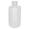 250mL Natural HDPE Narrow Mouth Round Reagent Bottle with 24/415 Natural Polypropylene Cap - Package of 12