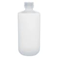 500mL Natural LDPE Narrow Mouth Round Reagent Bottle with 28/415 Natural Polypropylene Cap - Package of 12