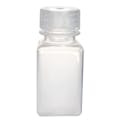 60mL Natural Polypropylene Wide Mouth Square Reagent Bottle with 28/415 Natural Polypropylene Cap - Package of 12