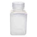 250mL Natural Polypropylene Wide Mouth Square Reagent Bottle with 43/415 Natural Polypropylene Cap - Package of 12