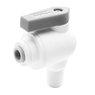 Parker TrueSeal™ Polypropylene Push-In 90° Male Elbow Two-Way Ball Valves