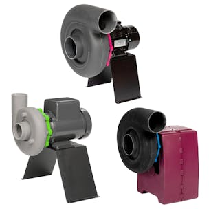 Storm Series High Static Pressure Corrosion- & Chemical-Resistant Polypropylene Exhaust Fan Blowers