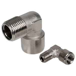 Nickel-Plated Brass Threaded 90° Street Elbows