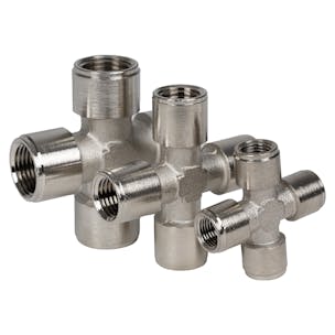 Nickel-Plated Brass Threaded Female Crosses