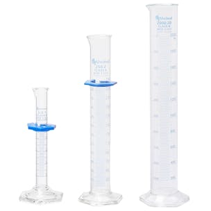 Dual Scale Graduated Glass Cylinders